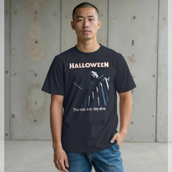 parka london Halloween Trick To Stay Alive Navy Blue T-Shirt