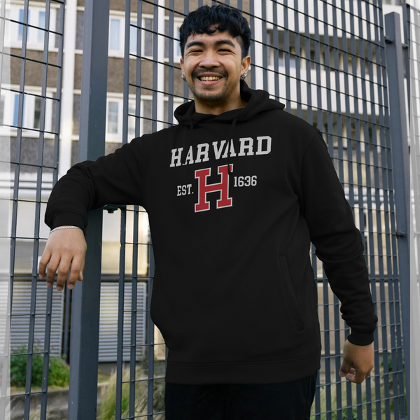 parka london Harvard University Est 1636 Black Hoodie
