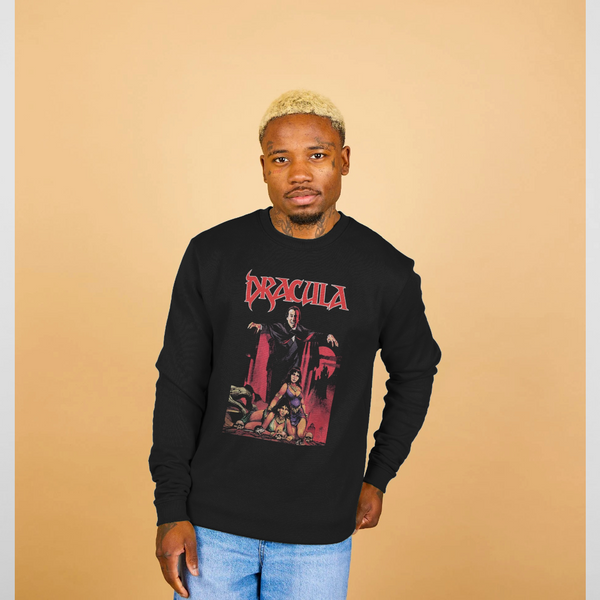 parka london Horrorline Dracula Lives Black Sweatshirt