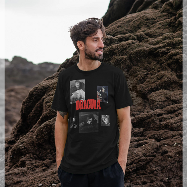 parka london Horrorline Dracula Movie Scenes Black T-Shirt