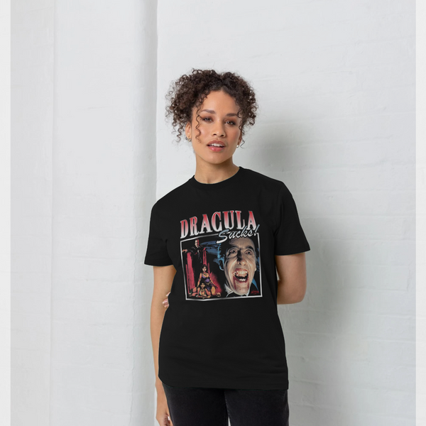 parka london Horrorline 'Dracula Sucks' Black T-Shirt