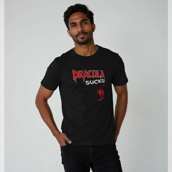 parka london Horrorline 'Dracula Sucks' Black T-Shirt