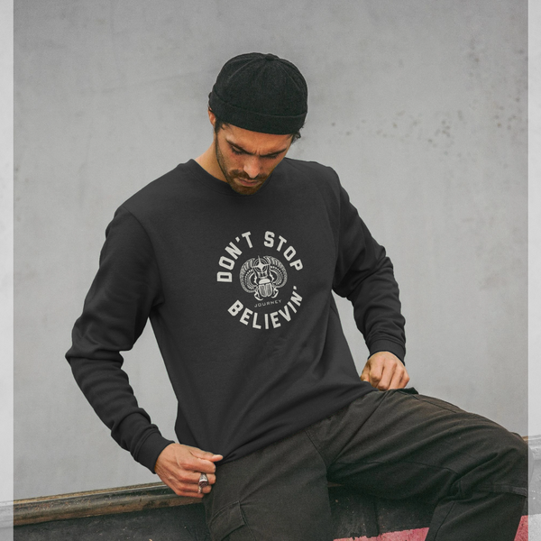 parka london Journey Rock Band Don’t Stop Believin' Black Sweatshirt