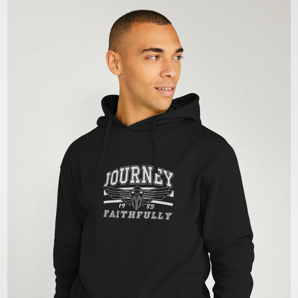 parka london Journey Rock Band Faithfully Black Hoodie