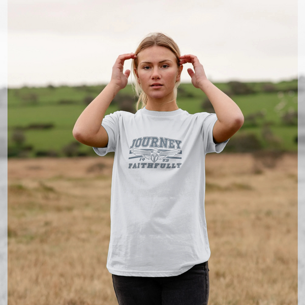 parka london Journey Rock Band Faithfully White T-Shirt