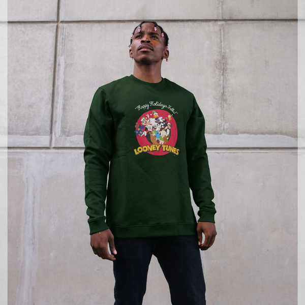 parka london Looney Tunes Christmas Green Sweatshirt
