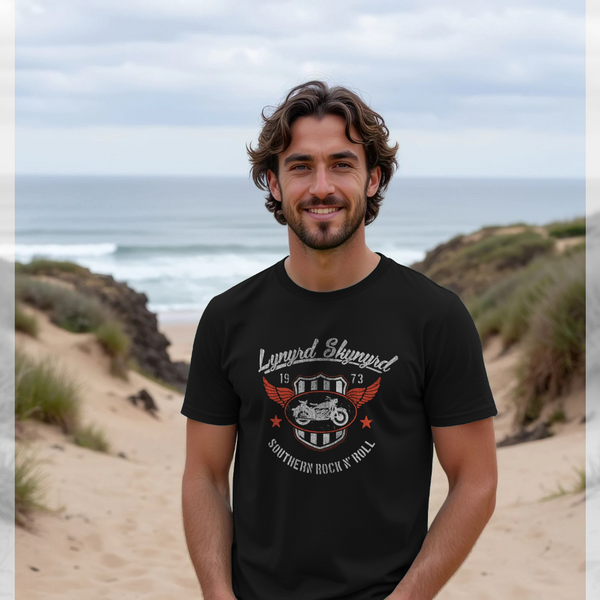 parka london Lynyrd Skynyrd Rock and Roll Black T-Shirt