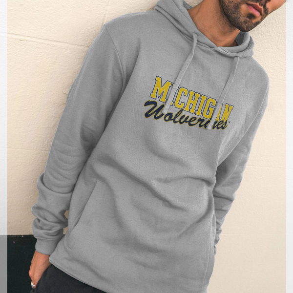parka london Michigan Wolverines Heather Grey Hoodie