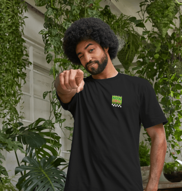 parka london Mountain Dew Check Chest Black T-Shirt