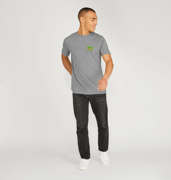 parka london Mountain Dew Check Chest Heather Grey T-Shirt