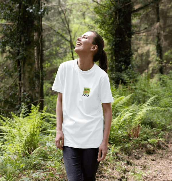 parka london Mountain Dew Check Chest White T-Shirt