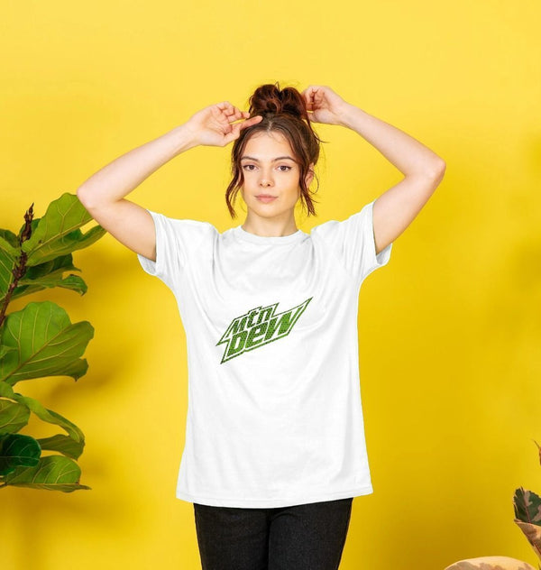 parka london Mountain Dew Speckled Logo White T-Shirt