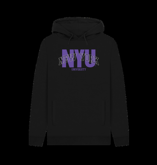 Parka London New York University Script Graphic Black Hoodie