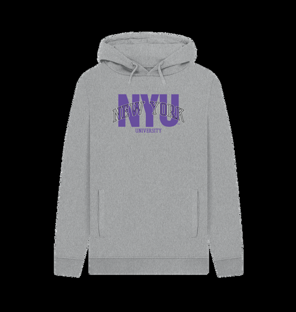 Parka London New York University Script Graphic Grey Hoodie