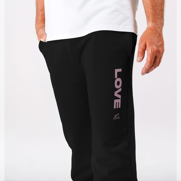 parka london Non-Violence x Park London 'LOVE' Black Joggers