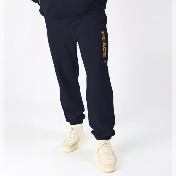 parka london Non-Violence x Park London 'PEACE' Navy Joggers