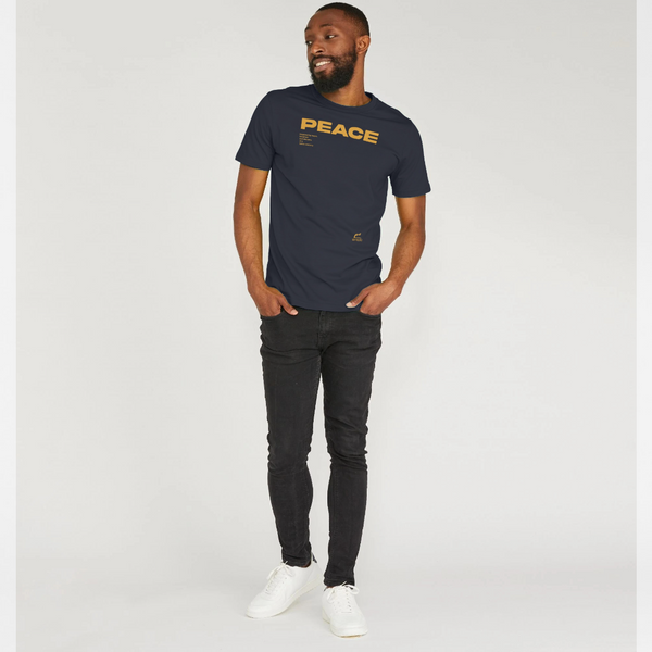 parka london Non-Violence x Park London 'PEACE' Navy T-Shirt