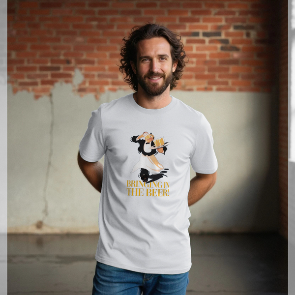 parka london Oktoberfest 'Bringing In The Beer' White T-Shirt