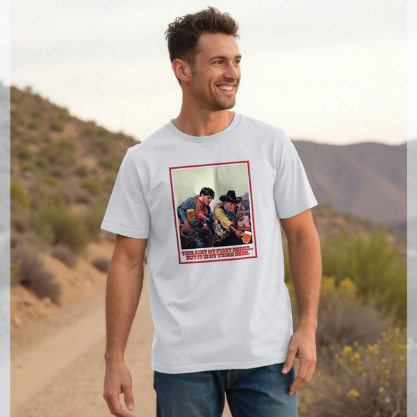 parka london Oktoberfest 'First Rodeo Third Beer' White T-Shirt