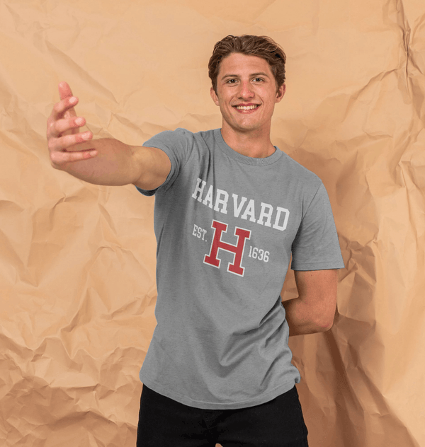 parka london Park Fields Harvard University Est 1636 Grey T-Shirt