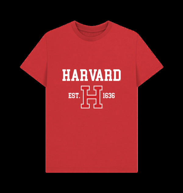 Parka London Park Fields Harvard University Est 1636 Red T-Shirt