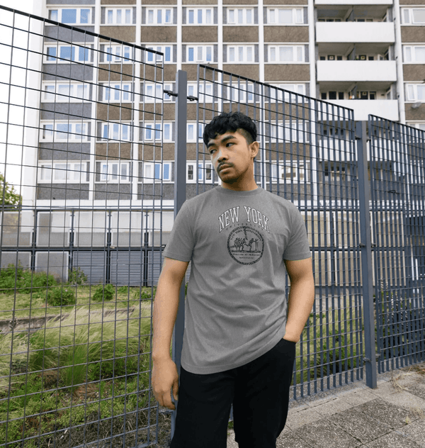 parka london Park Fields New York University Crest Grey T-shirt