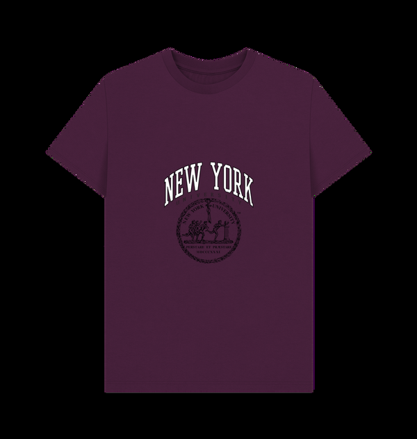 Parka London Park Fields New York University Crest Purple T-shirt