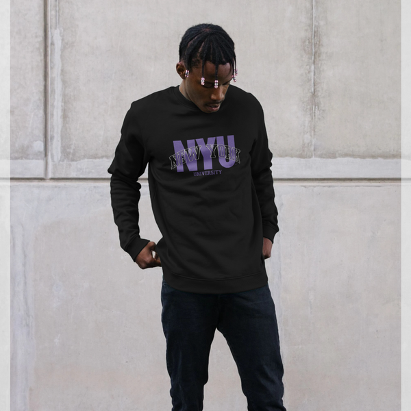 parka london Park Fields New York University Script Black Sweatshirt
