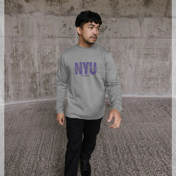 parka london Park Fields New York University Script Grey Sweatshirt