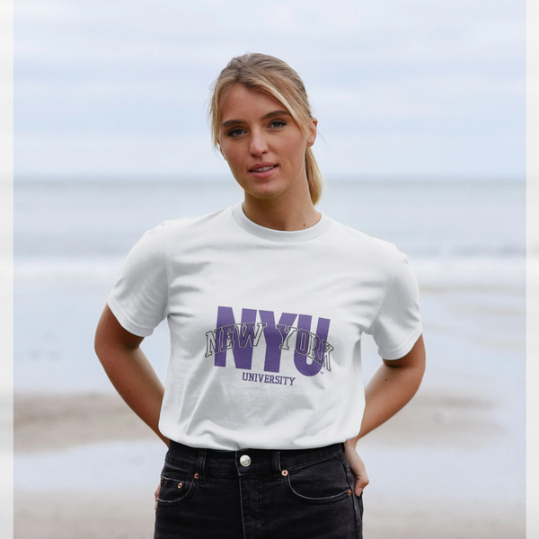 parka london Park Fields New York University Script White T-Shirt