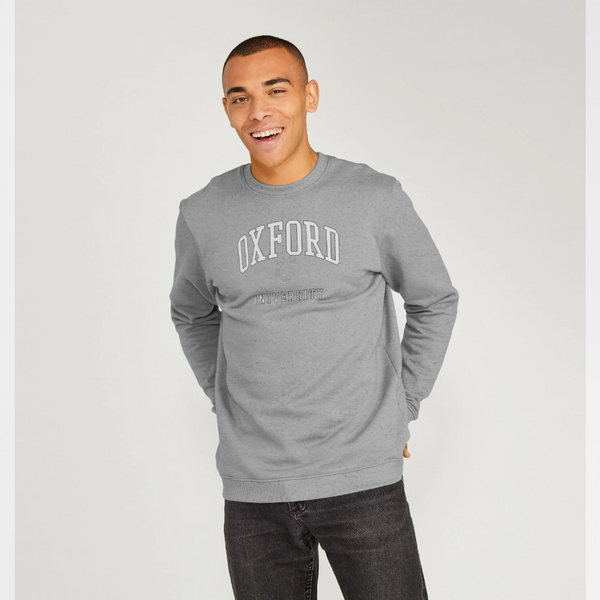 parka london Park Fields Oxford University Crest Grey Sweatshirt