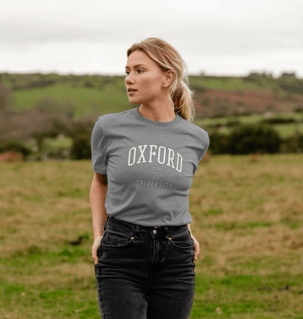 parka london Park Fields Oxford University Crest Grey T-Shirt