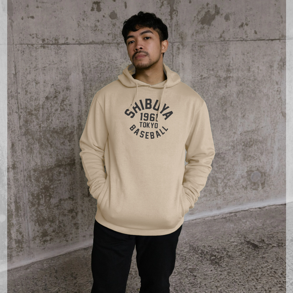 parka london Park Fields Shibuya Baseball Varsity Cream Hoodie