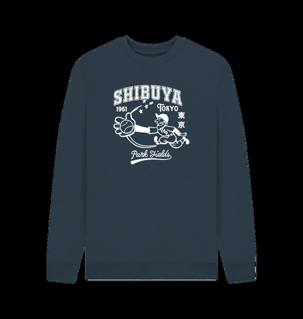 Parka London Park Fields Shibuya Tokyo Baseball Unisex Navy Sweatshirt