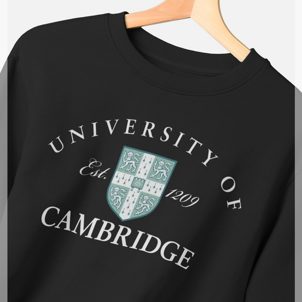 parka london Park Fields University Of Cambridge Est 1209 Black Sweatshirt