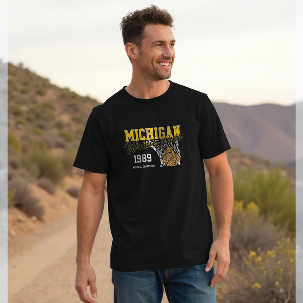 parka london Park Fields University Of Michigan Champions Black T-Shirt