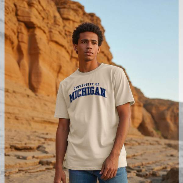 parka london Park Fields University Of Michigan Collegiate Cream T-Shirt