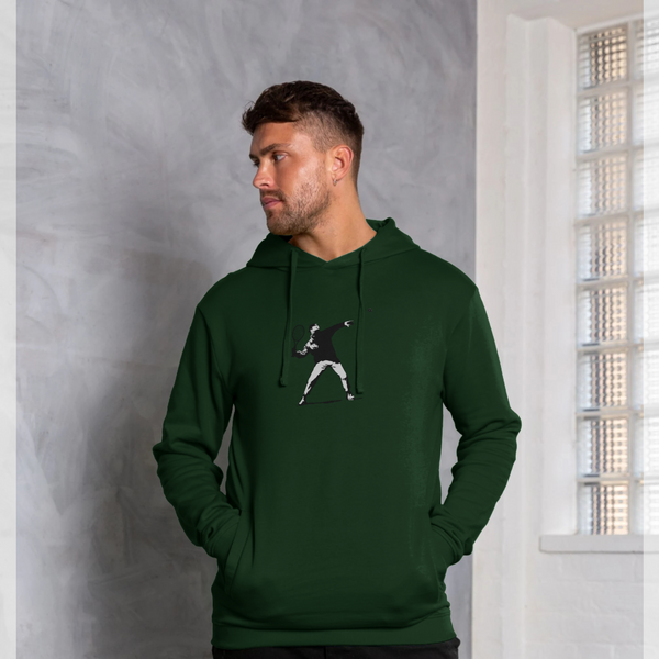 parka london apoh Banksy Tennis Dark Green Hoodie