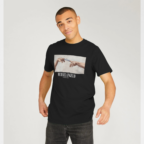 parka london apoh Creation of Adam Black T-Shirt