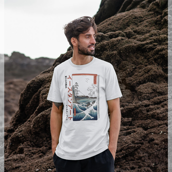 parka london APOH Hiroshige Wave White T-Shirt