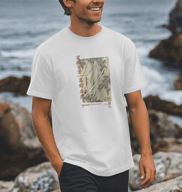 parka london APOH Hokusai Bamboo White T-Shirt