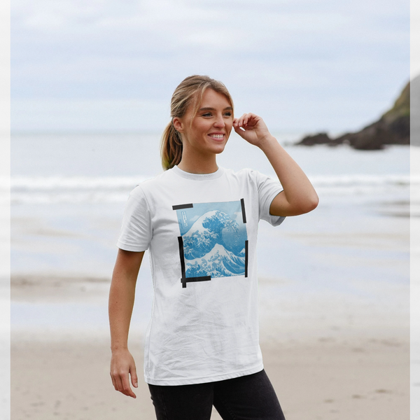 parka london apoh Hokusai Tape White T-Shirt