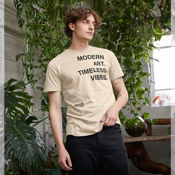parka london apoh Modern Art Slogan Cream T-Shirt