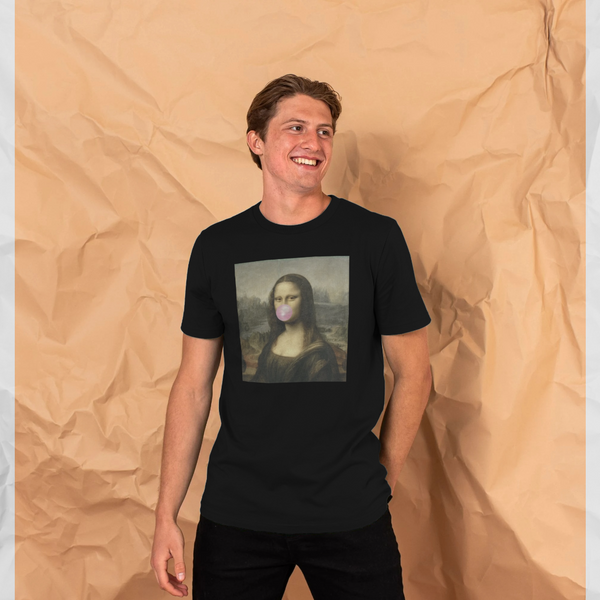parka london APOH Mona Lisa Bubble Black T-Shirt