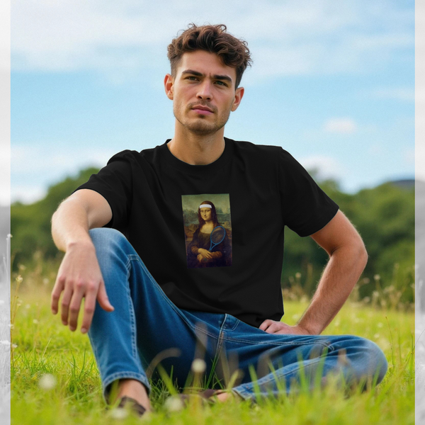 parka london apoh Mona Lisa Tennis Black T-Shirt