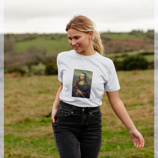 parka london apoh Mona Lisa Tennis White T-Shirt