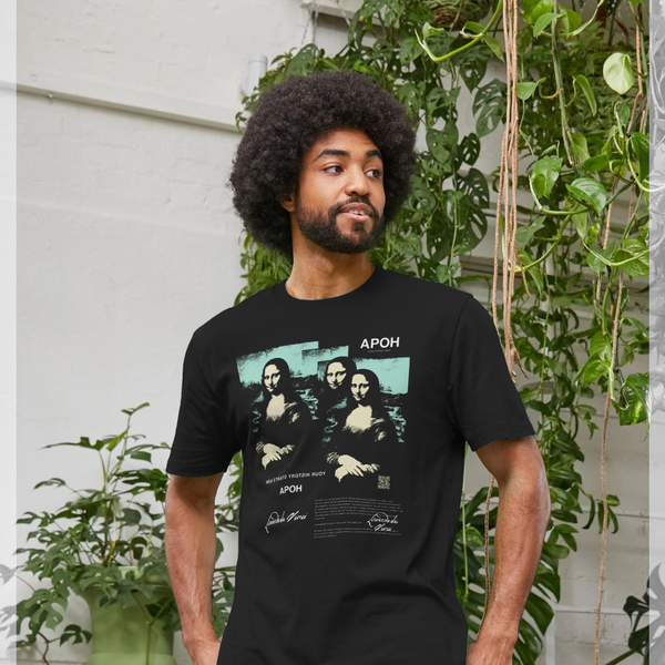 parka london APOH Multi Mona Lisa Black T-Shirt
