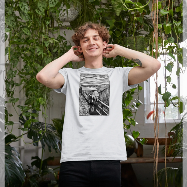 parka london apoh Munch Lino White T-Shirt