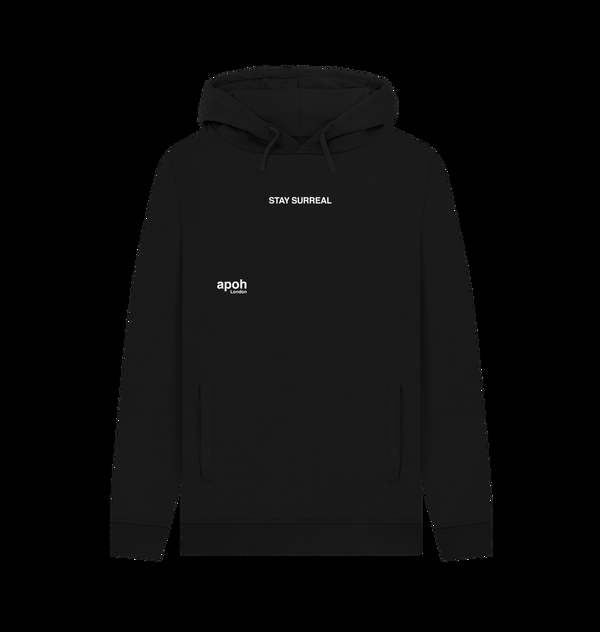 Parka London Apoh Stay Surreal Slogan Black Hoodie