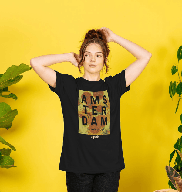 parka london apoh Van Gogh Flowers Black T-Shirt